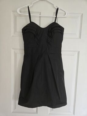 BCBGeneration Black Strapless Sweetheart Mini Dress